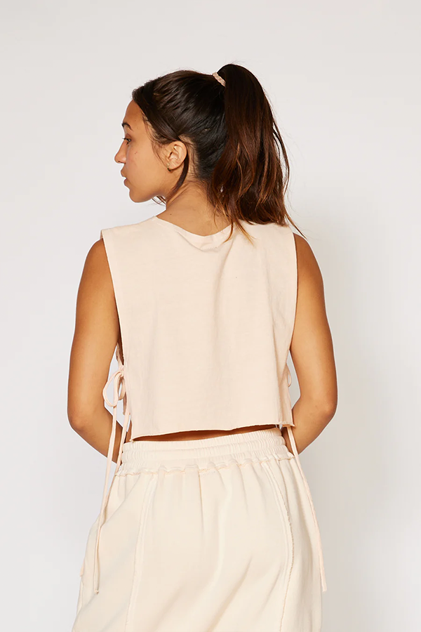Side Tie Cropped Tank-2