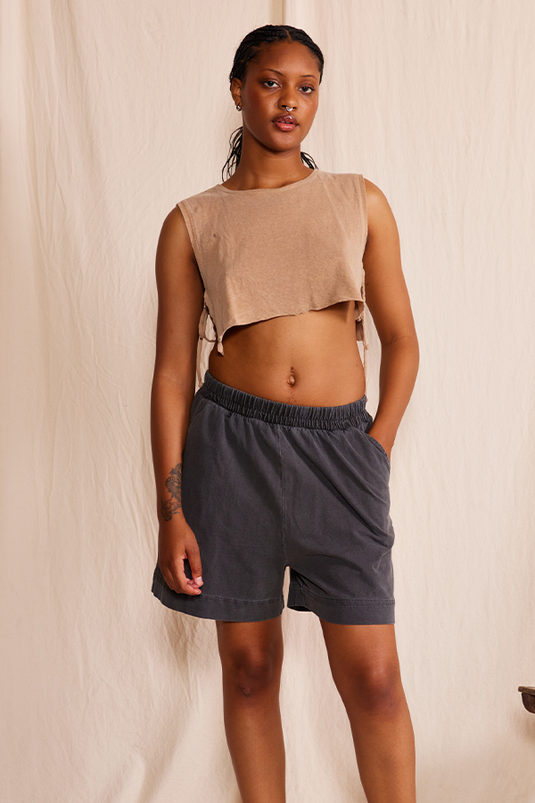 Side Tie Cropped Tank-4