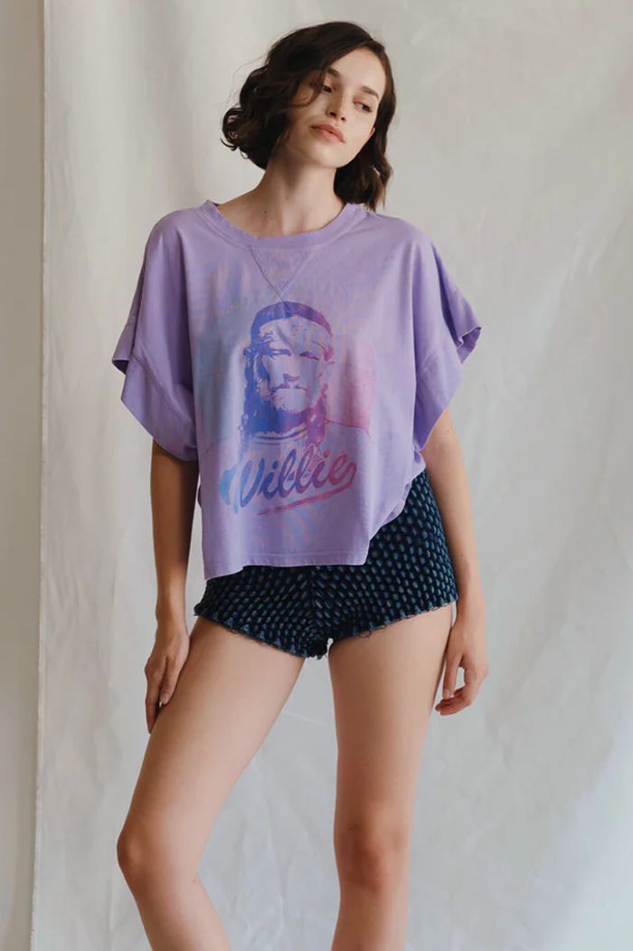 Willie Nelson Purple Sky Tee-3