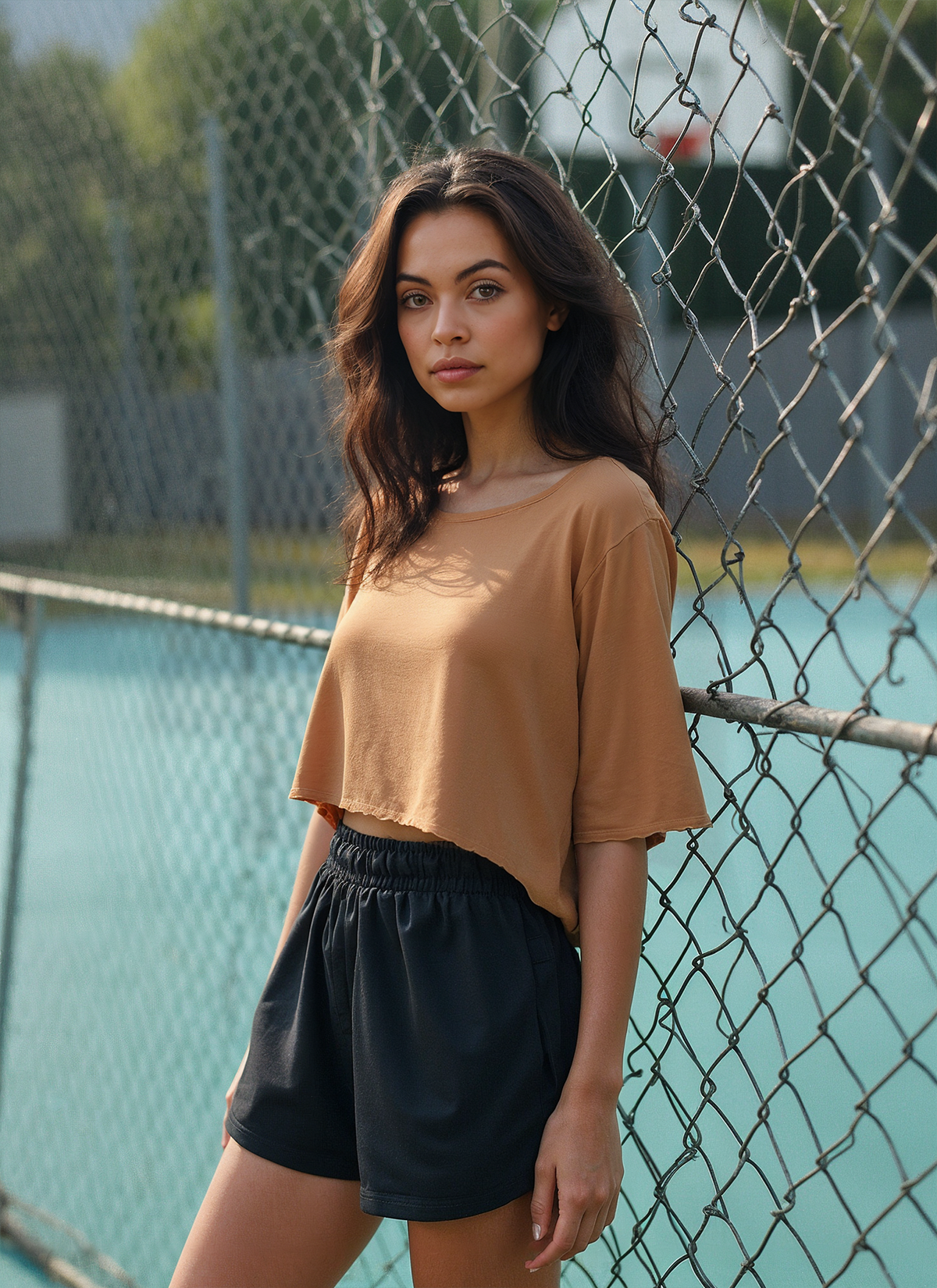 Iris Raw Edge Crop Tee-1