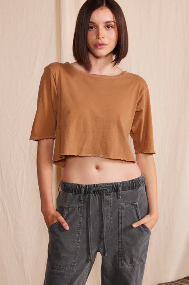 Iris Raw Edge Crop Tee-2