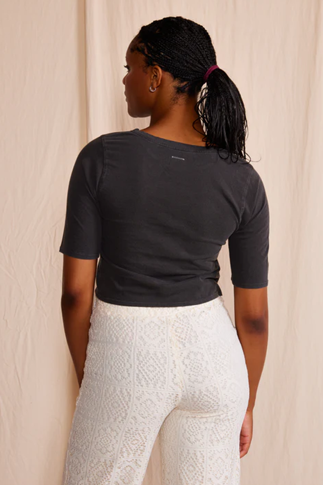 Iris Raw Edge Crop Tee-4