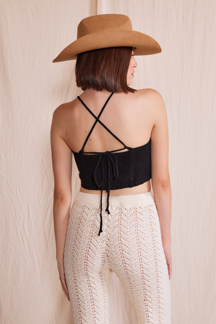 Jane Linen Ruched Top-3