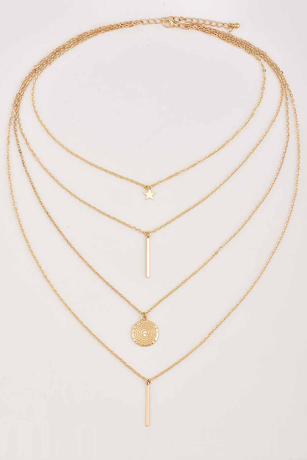 Boho Multi-layered Pendant Necklace-0