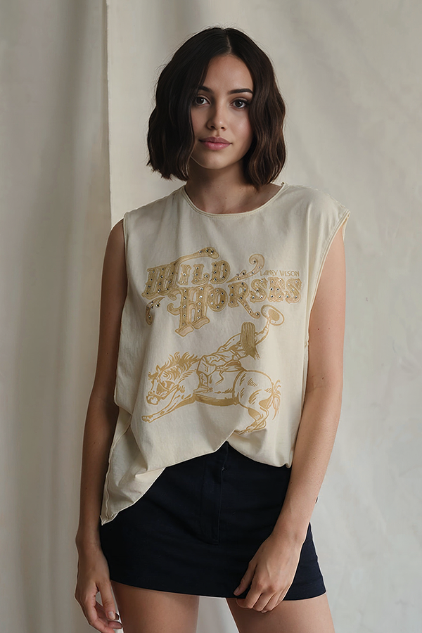 Lainey Wilson Wild Horses Muscle Tank-1