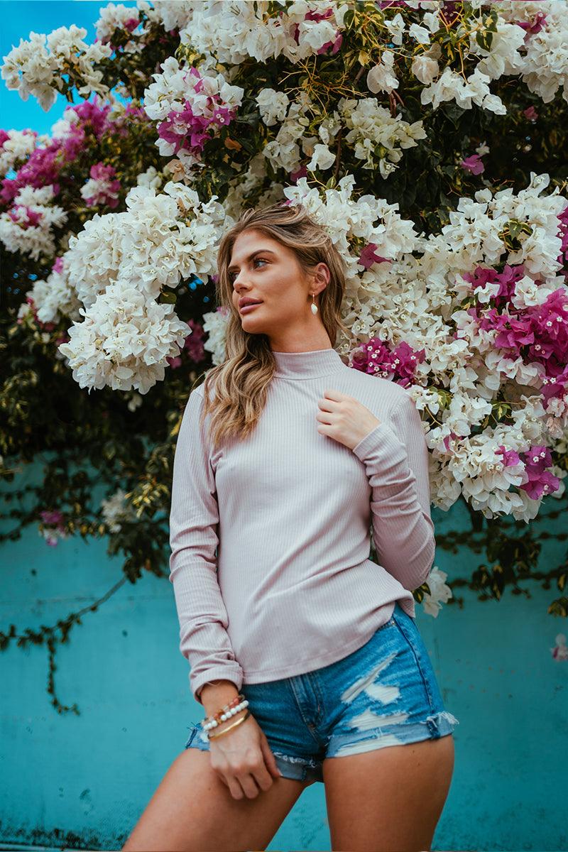 Mauve Deb Open Back Top-2