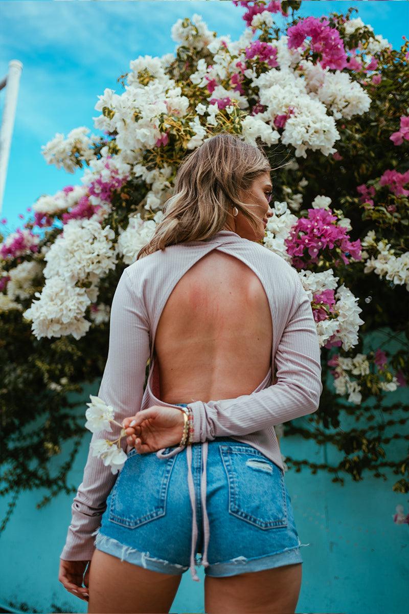 Mauve Deb Open Back Top-3