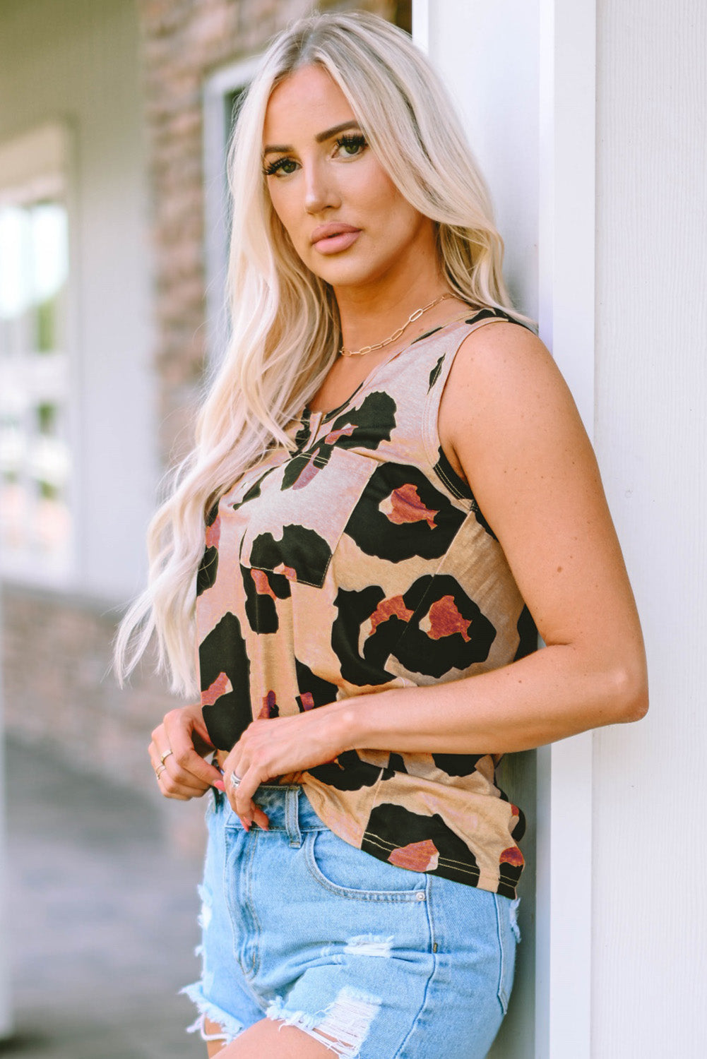 Carly Leopard Button Tank Top-2