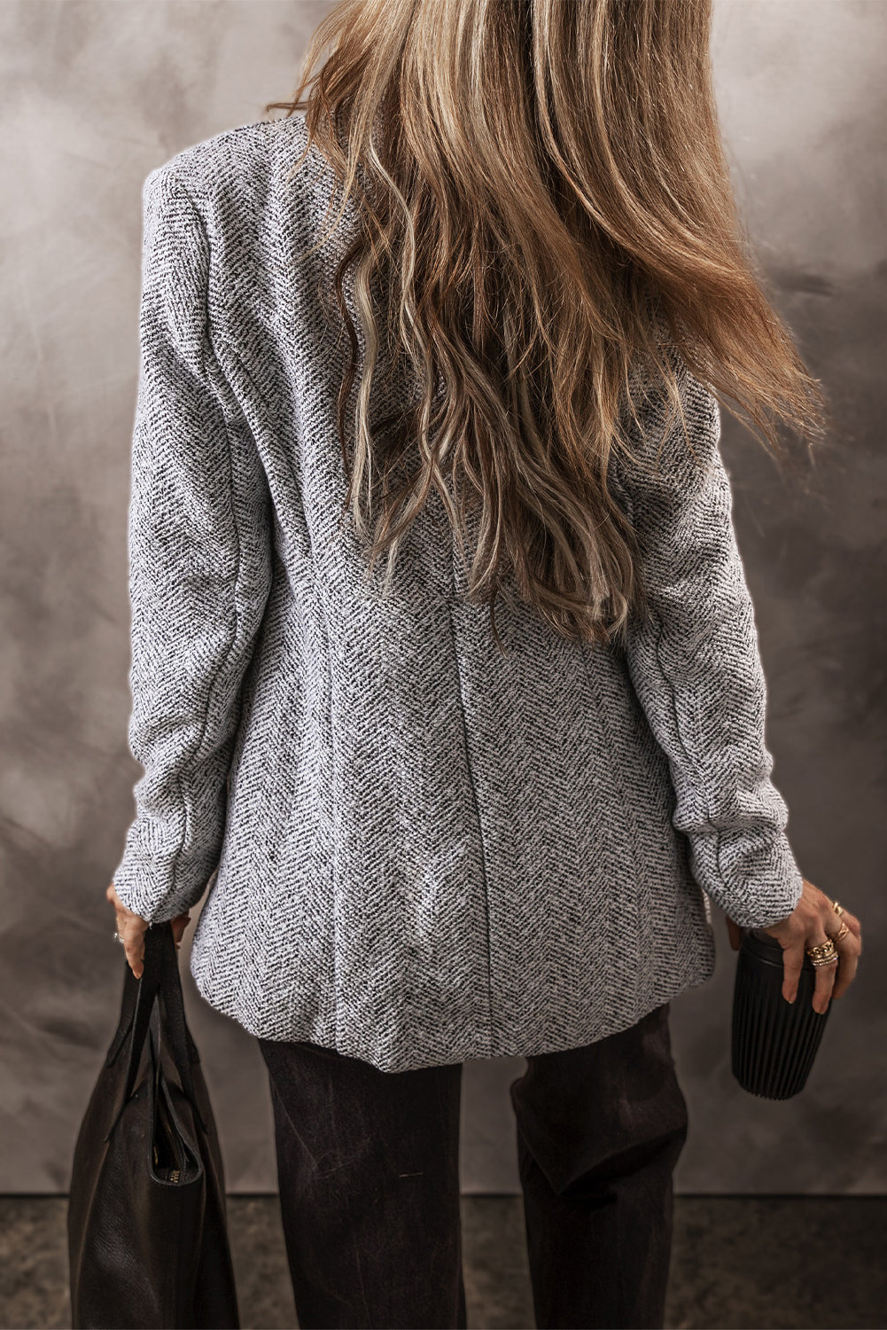 Aitana Lapel Collar Long Jacket with Pocket-1