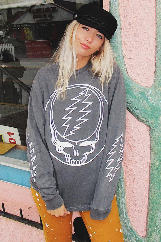 Black Grateful Dead Outliner Long Sleeve-0