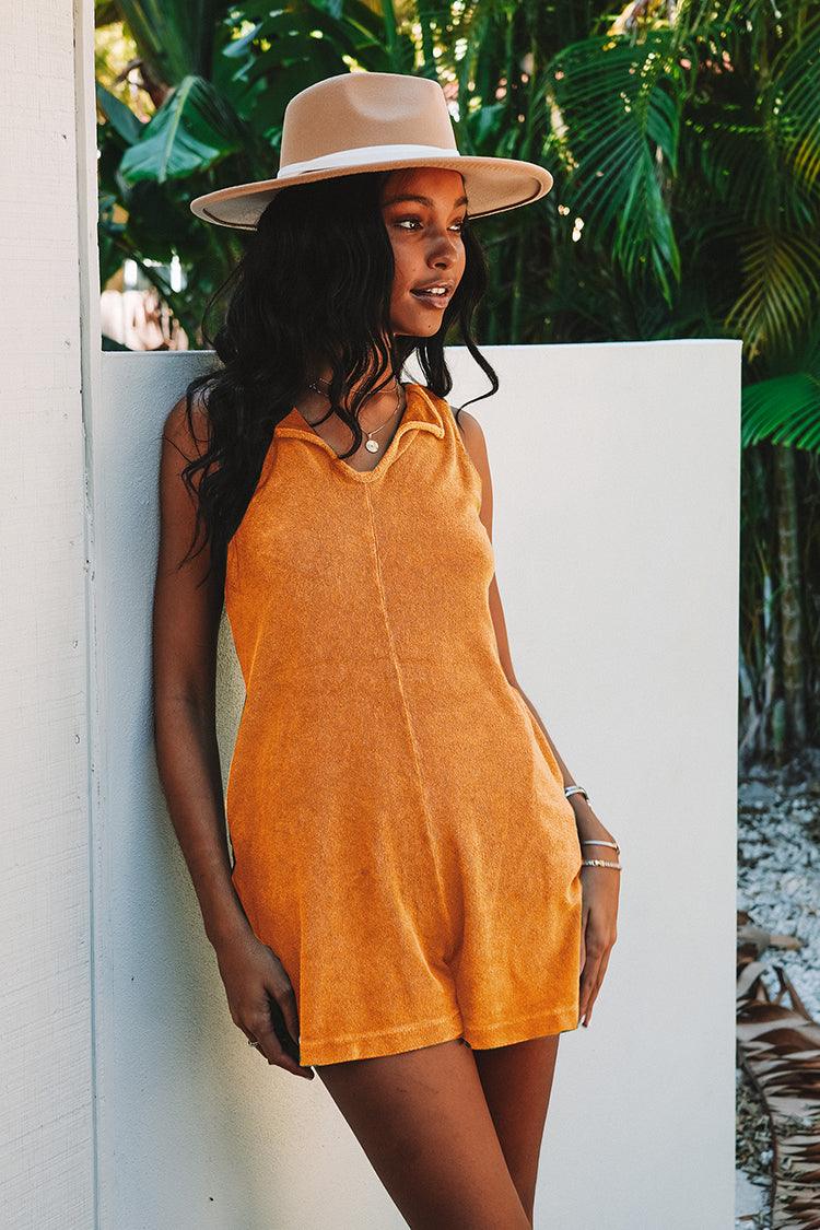 Orange Let it Go Romper-1