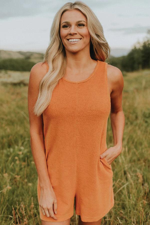Orange Let it Go Romper-2