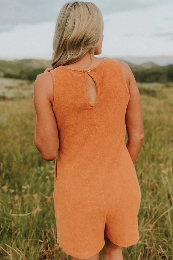 Orange Let it Go Romper-3