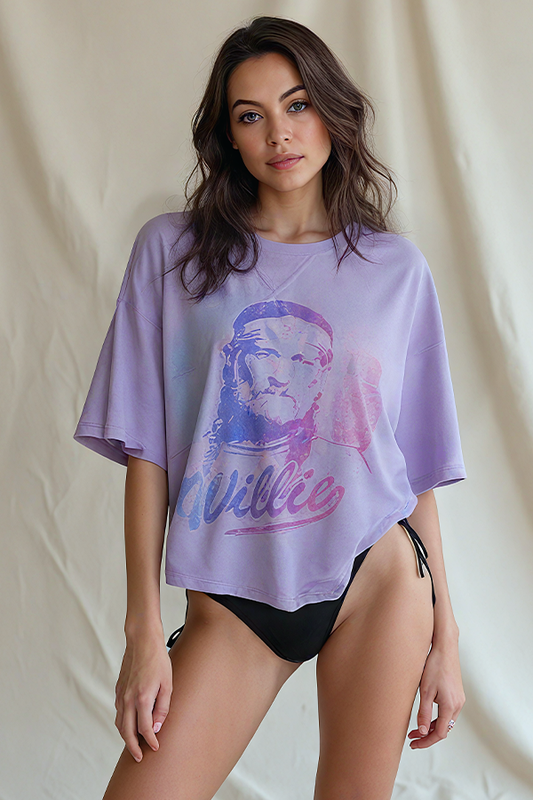 Willie Nelson Purple Sky Tee-0